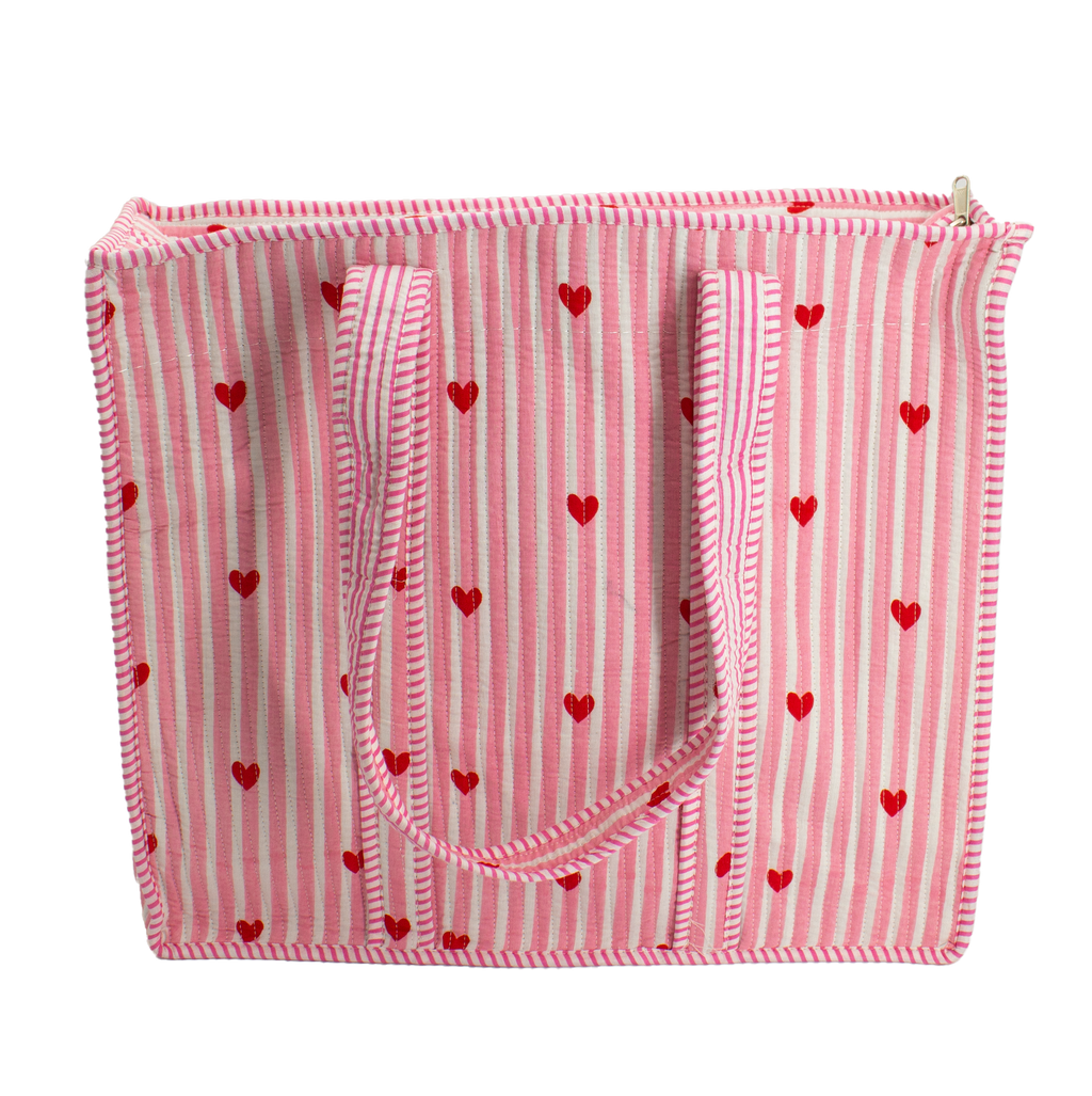 Baby Pink Heart Tote Bag