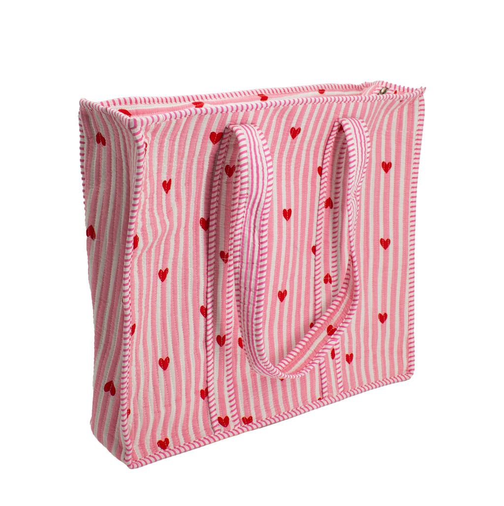 Baby Pink Heart Tote Bag