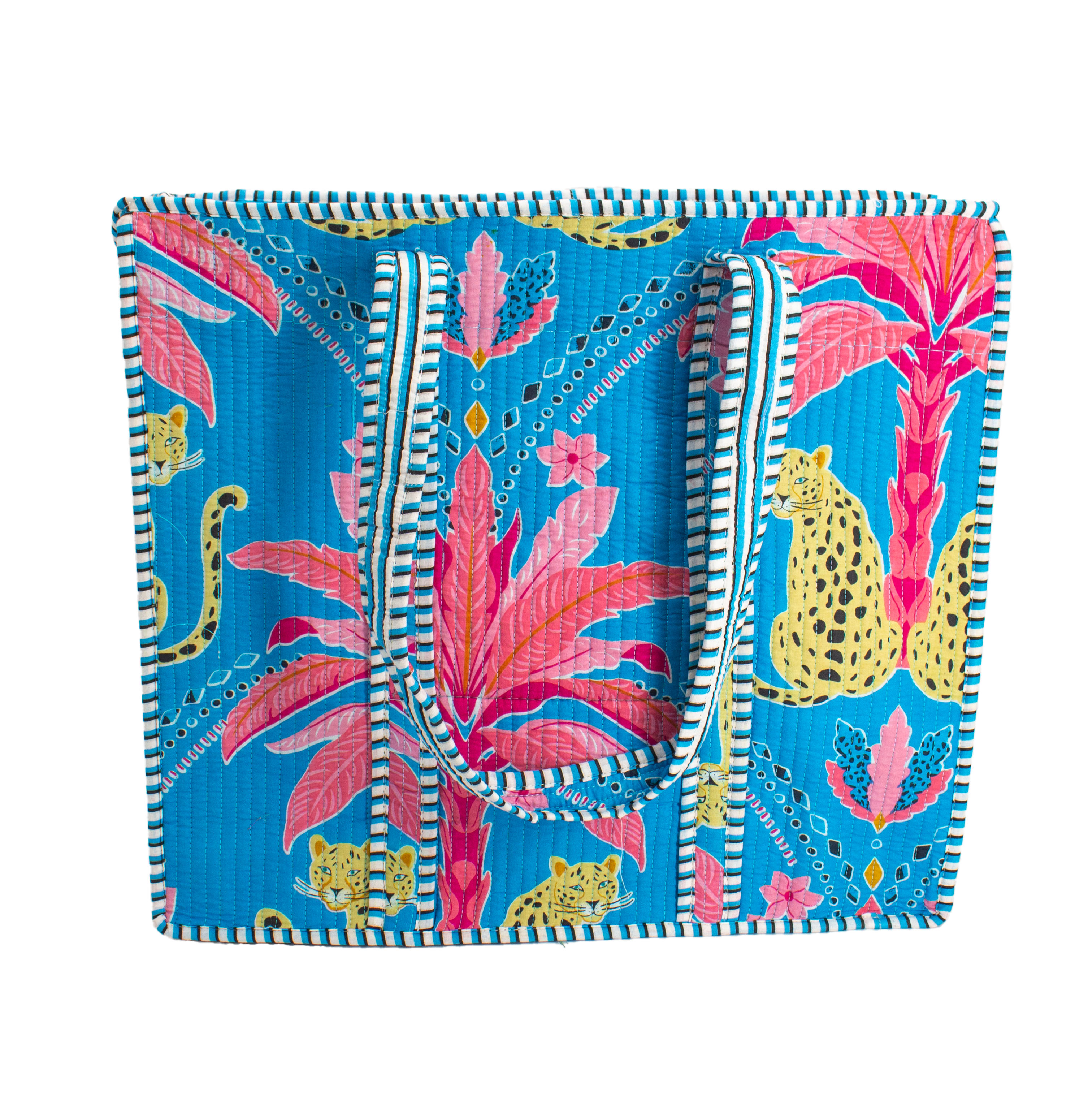 Blauwe Palm Tote bag