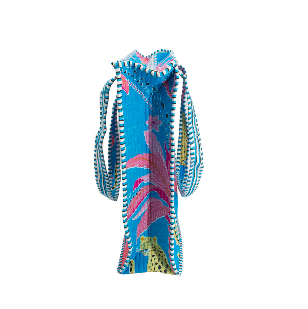 Blue Palm Tote Bag