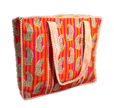 Oranje Cheeta Tote bag