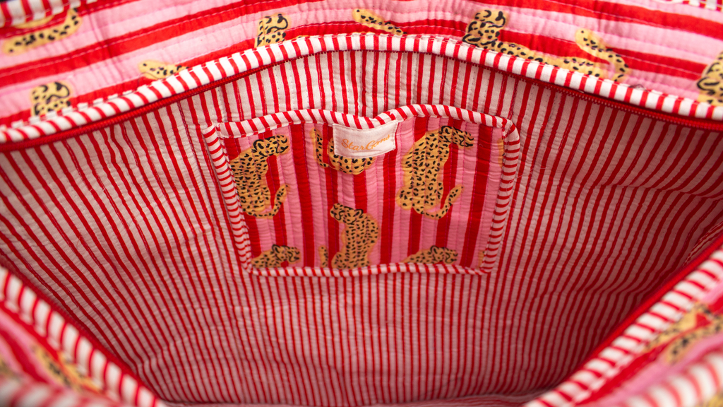 Roze Cheeta Tote bag