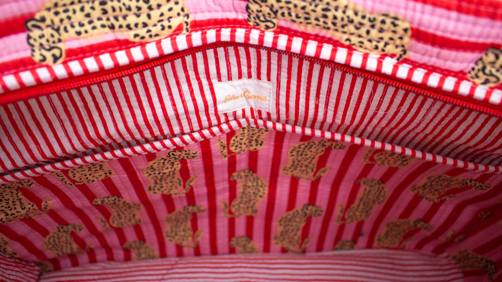 Pink Cheetah Travel Tote