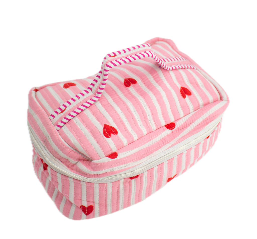 Baby Pink Heart Vanity Bag