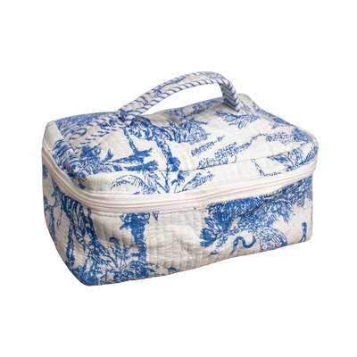 Blauwe Jungle Vanity bag