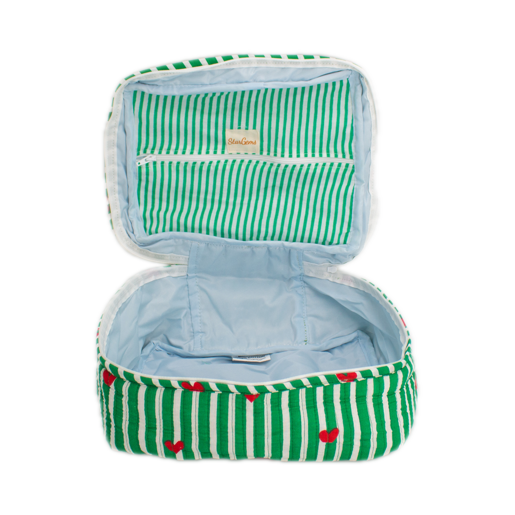 Trousse de toilette Cœur vert