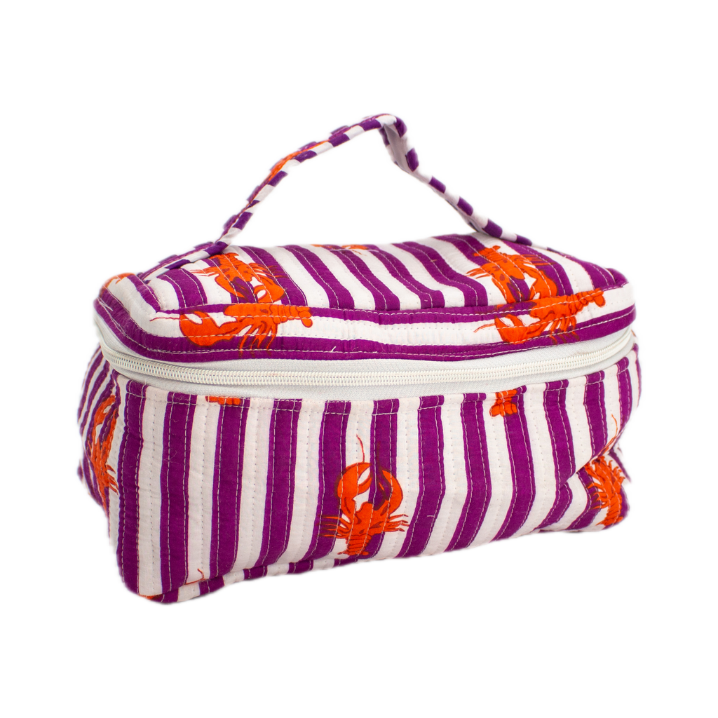 Striped Lobster Vanity Bag
