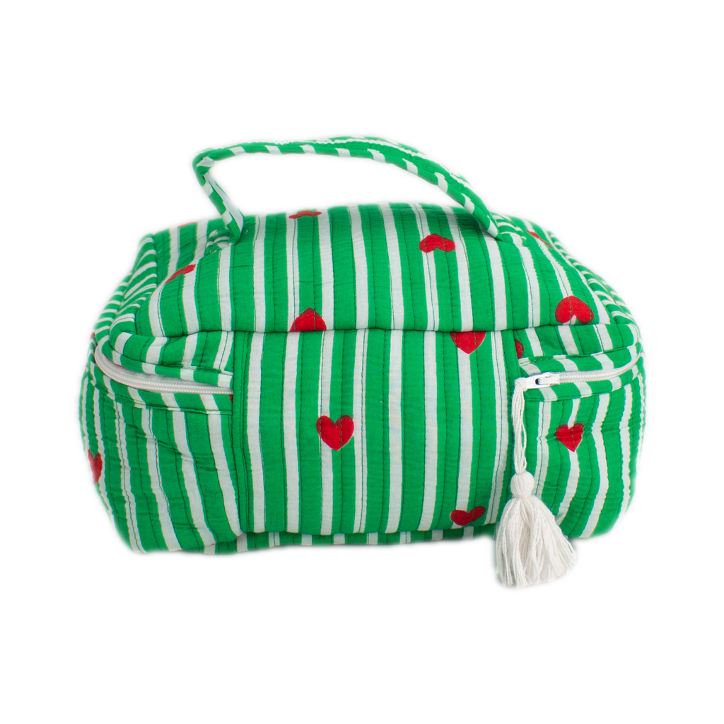 Trousse de toilette Cœur vert