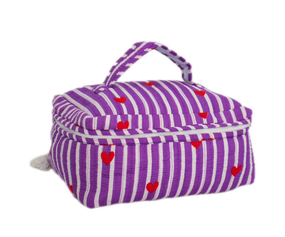 Trousse de toilette Cœur Violet