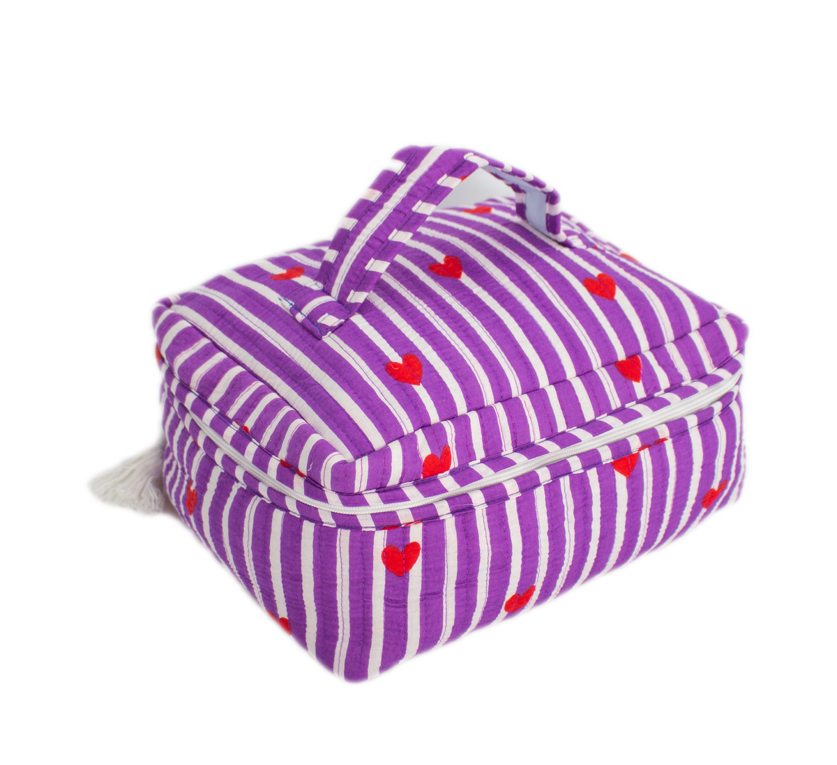 Paars Hart Vanity bag