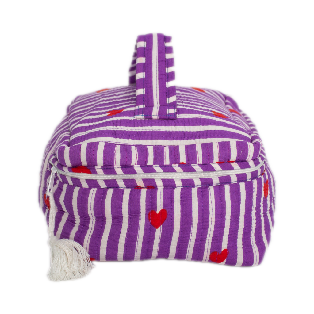 Paars Hart Vanity bag