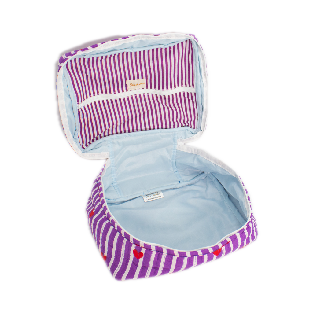 Paars Hart Vanity bag