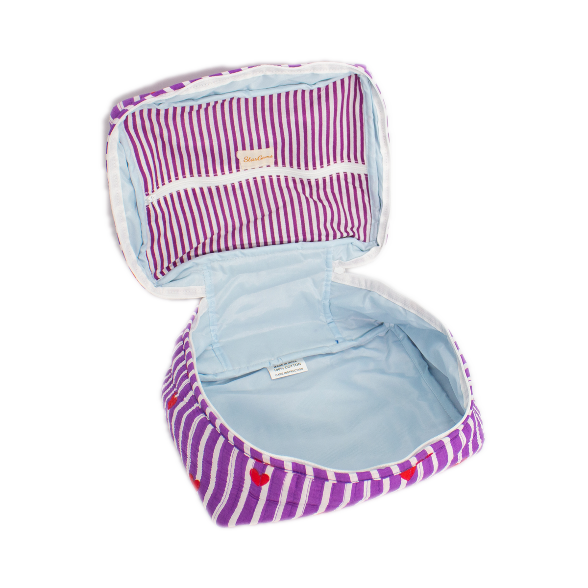 Paars Hart Vanity bag
