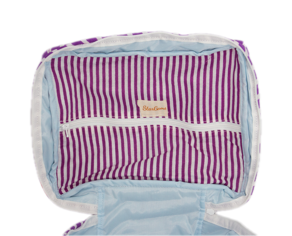 Paars Hart Vanity bag
