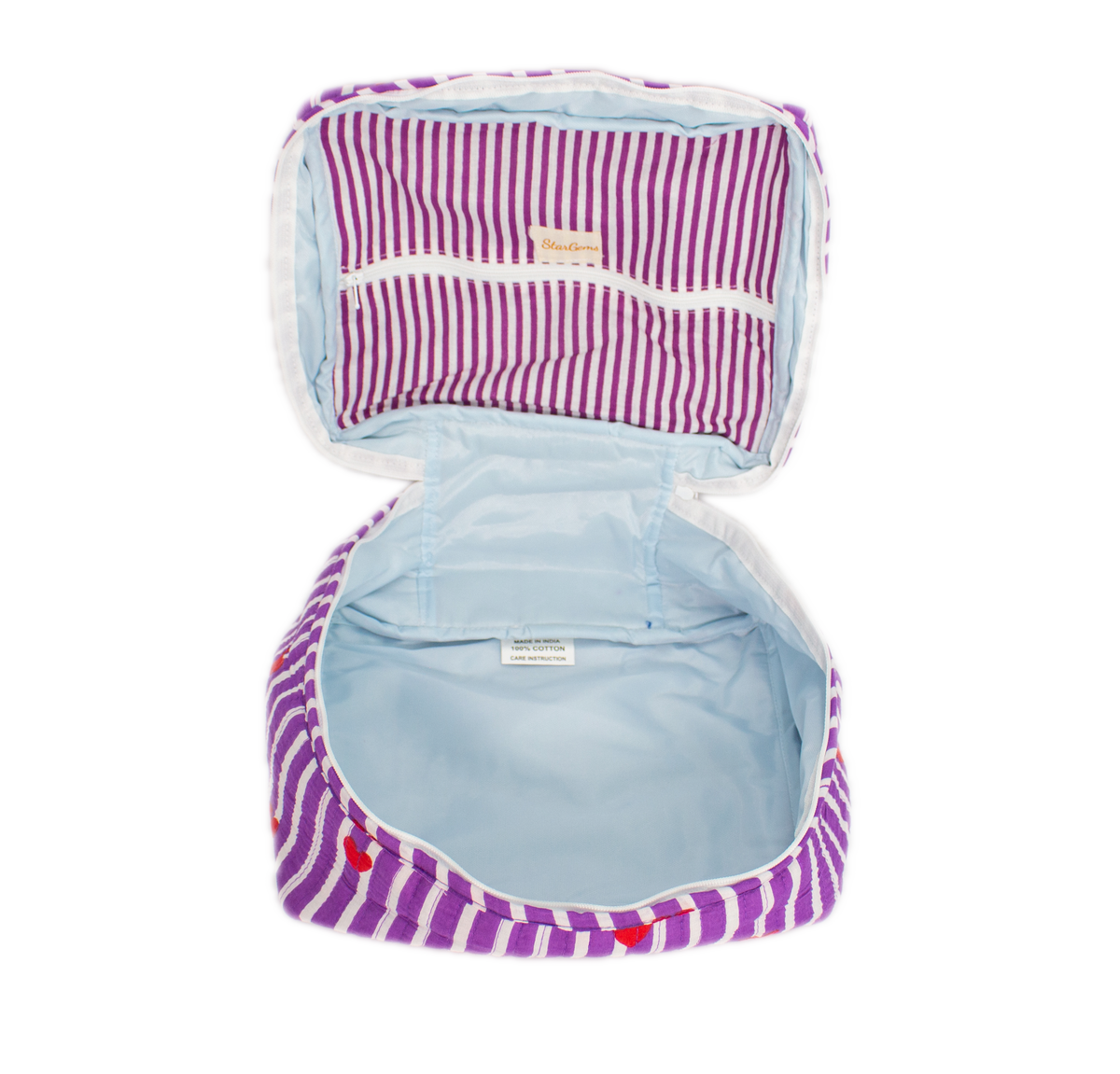 Paars Hart Vanity bag