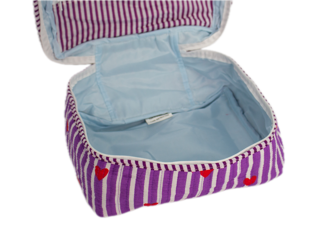 Paars Hart Vanity bag