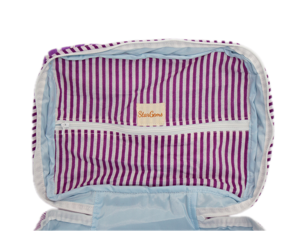 Paars Hart Vanity bag