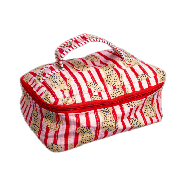 Roze Cheeta Vanity bag