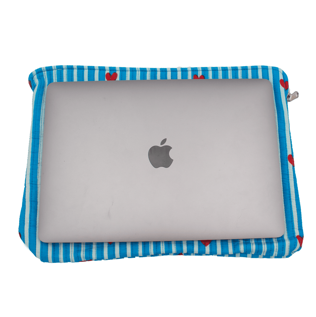 Blauw hart Laptophoes - StarGems