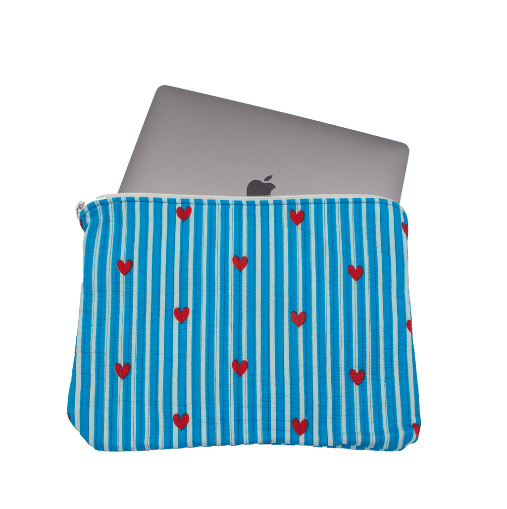 Blauw hart Laptophoes - StarGems