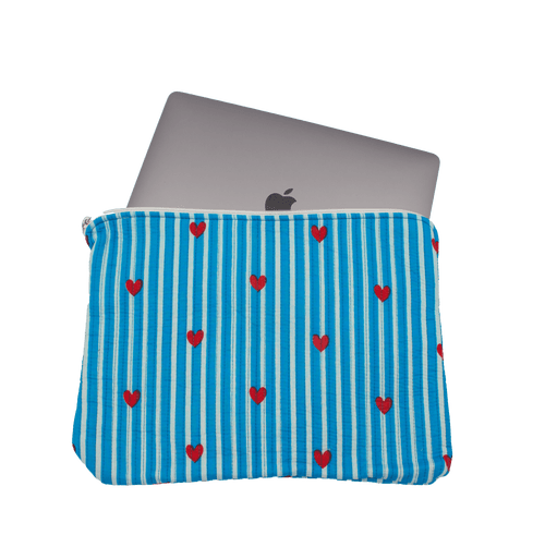 Blauw hart Laptophoes - StarGems