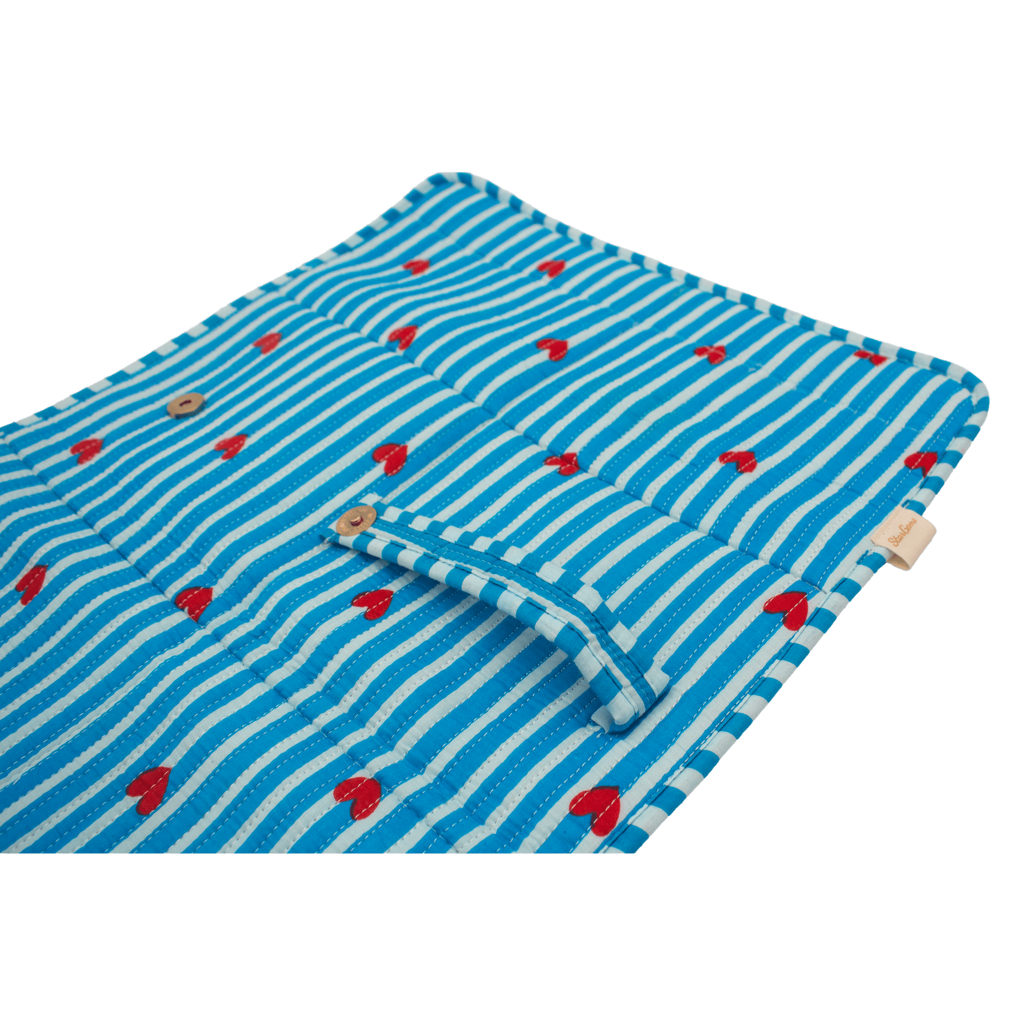 Blauw hart Verschoonmat - StarGems