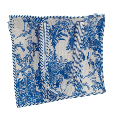 Blue tiger tote bag
