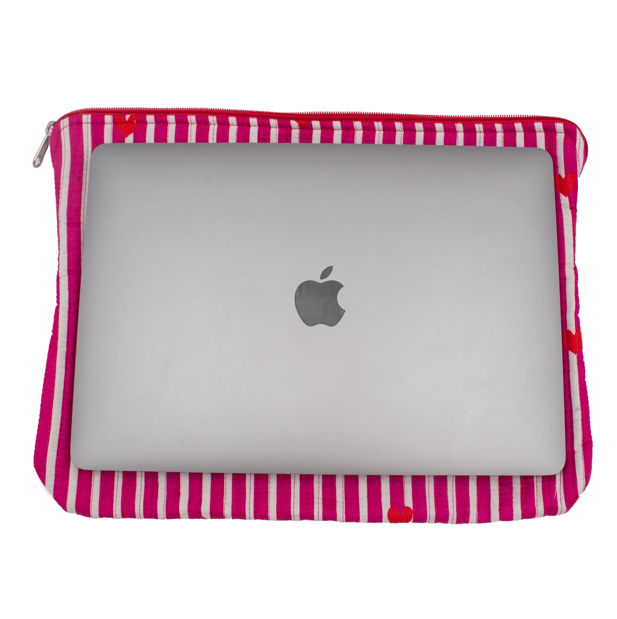 Donkerroze hart Laptophoes - StarGems