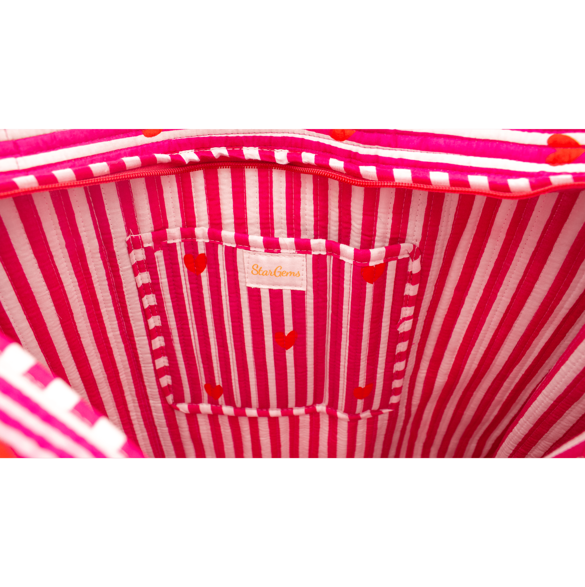 Donkerroze hart Tote bag - StarGems