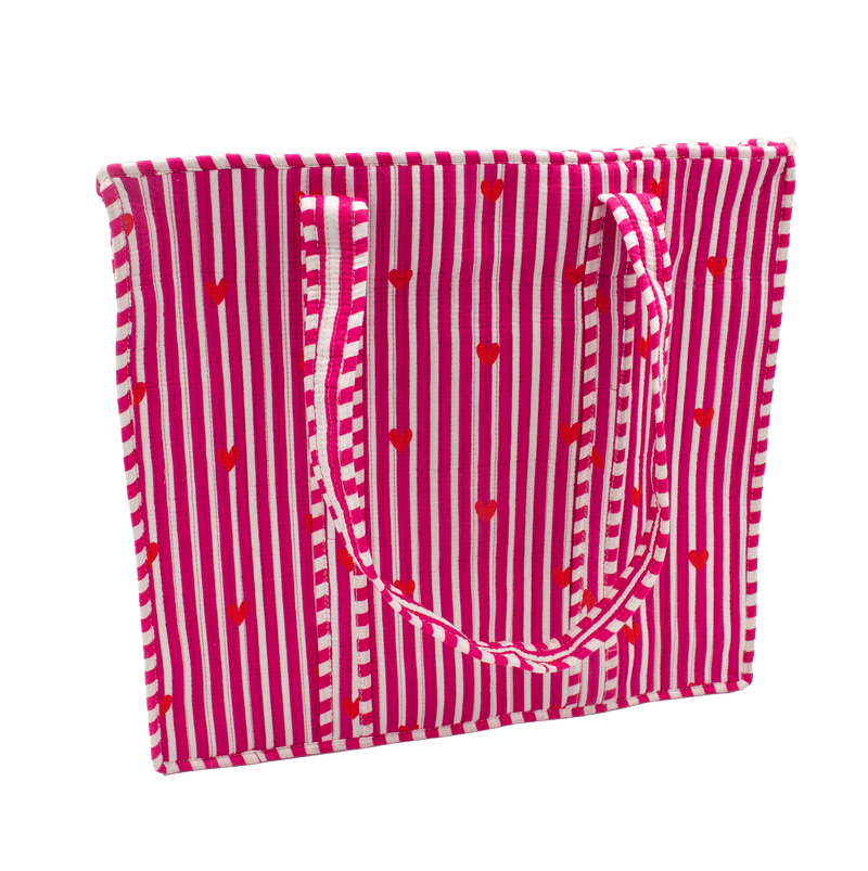Donkerroze hart Tote bag - StarGems