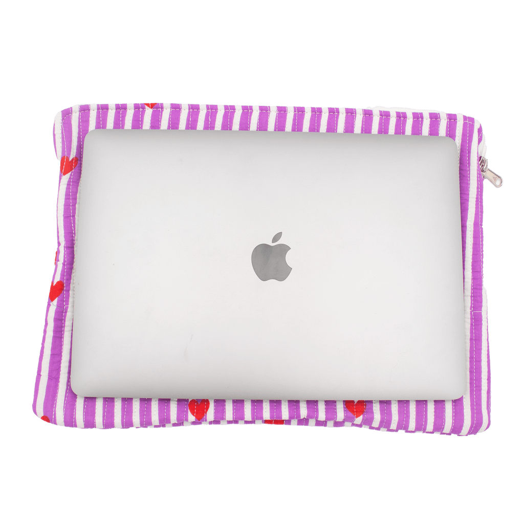 Paars hart Laptophoes - StarGems