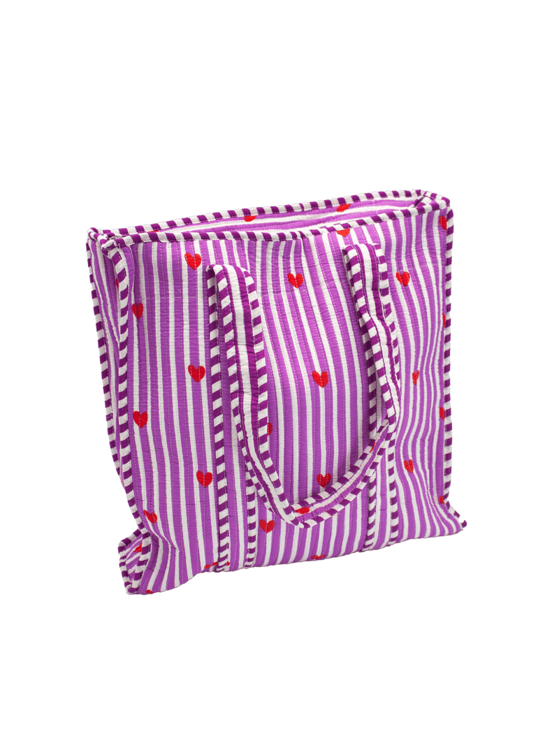 Paars hart Tote bag - StarGems